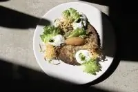 Драники из кабачков с икрой щуки