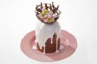 Шоколадное гнездо для украшения кулича
