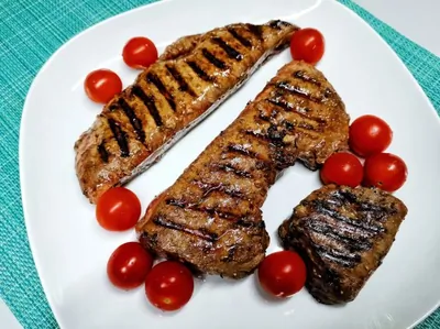 Нежный стейк из печени теленка