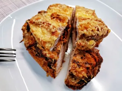 Жареное филе индейки с сыром