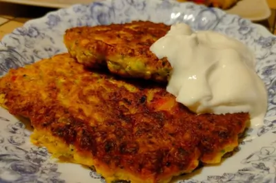 Большие овощные оладьи