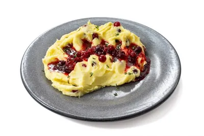 Картофельное пюре с клюквой