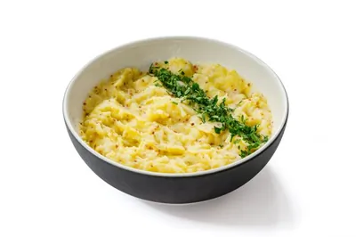 Картофельное пюре с горчицей и яблоками