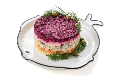 Селедка под шубой с каперсами