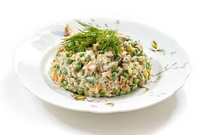 Классический оливье с мясом