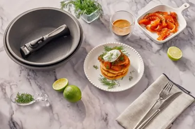 Драники с лососем