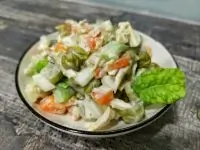 Оливье с перепелкой