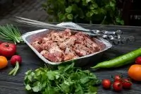 Шашлык из баранины с овощами