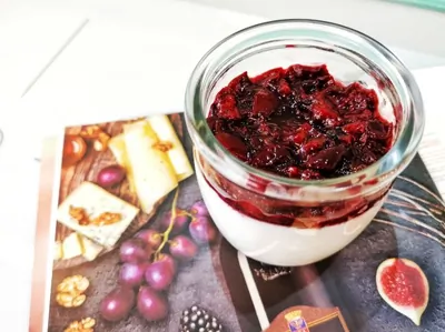 Панна-котта с черешней