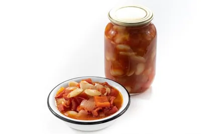 Фасоль с овощами на зиму