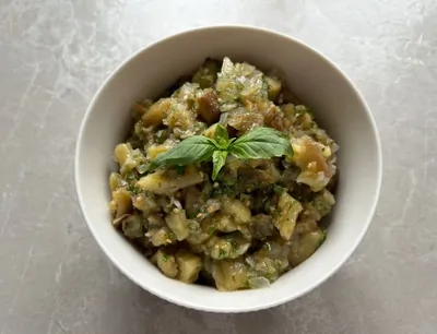 Закуска из запеченных баклажанов