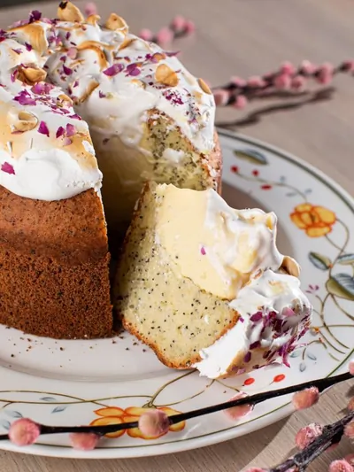 Кулич с кремом из маракуйи