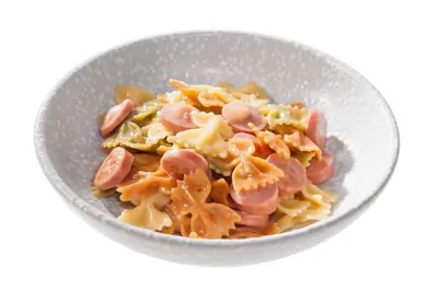 Паста а-ля карбонара с сосисками