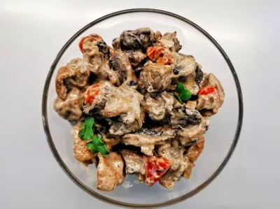 Жаркое из утки с грибами