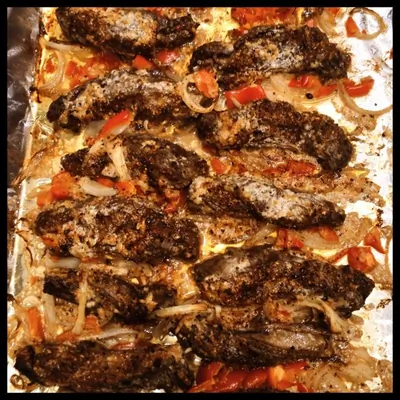 Стрипсы из межреберной мраморной говядины