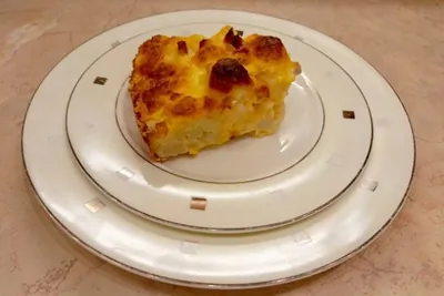 Запеканка из цветной капусты с ветчиной