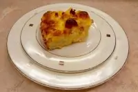 Запеканка из цветной капусты с ветчиной