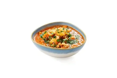 Постный суп с полбой и фасолью