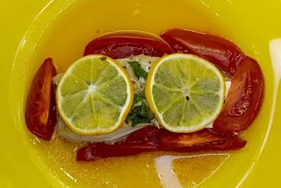 Треска, запеченная в конверте