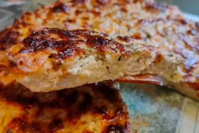 Творожная лепешка с сыром и зеленью