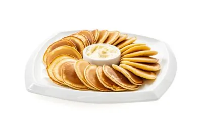 Оладьи из кислого молока с яблочным маслом