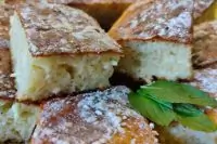 Манник с творогом и бананами