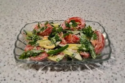 Салат со спаржевой фасолью