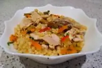 Куриное бедро с булгуром и тыквой