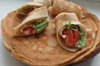 Блинчики с семгой