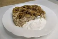 Сладкая запеканка из гречки с бананом