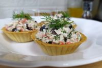 Закуска из крабовых палочек