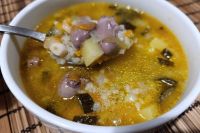 Рассольник с куриными сердечками