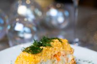 Салат «Мимоза» с тартаром из дальневосточной нерки