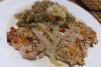 Котлеты из куриного фарша с овощами