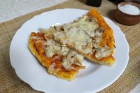 Быстрая пицца с курицей